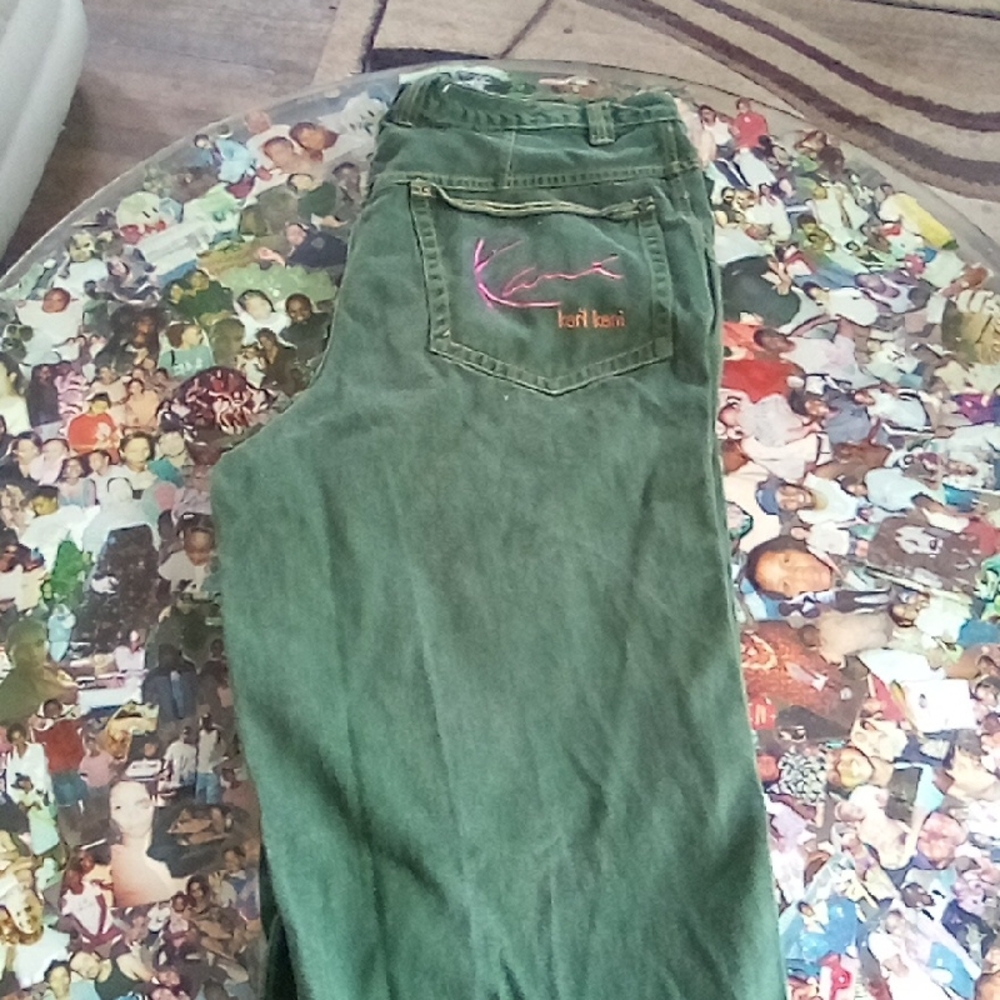 Karl Kani Green Straight Leg Jeans